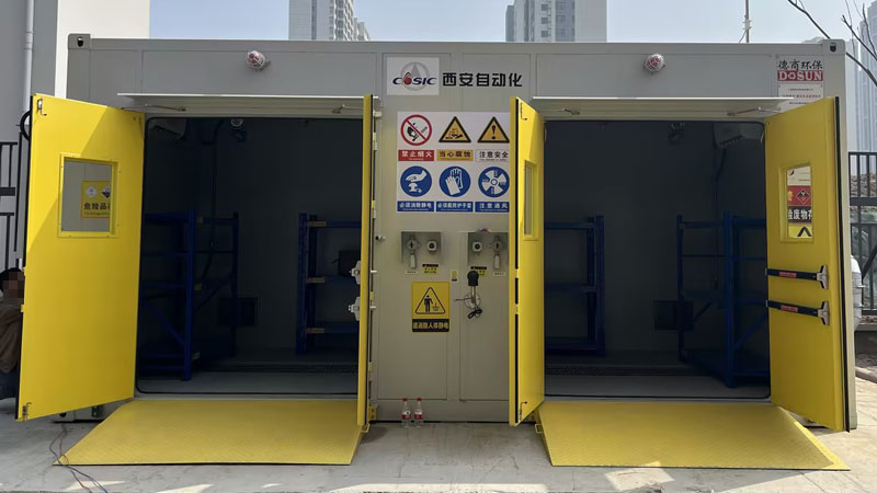 Integrated Hazardous Waste and Hazardous Chemicals Storage Cabinet
