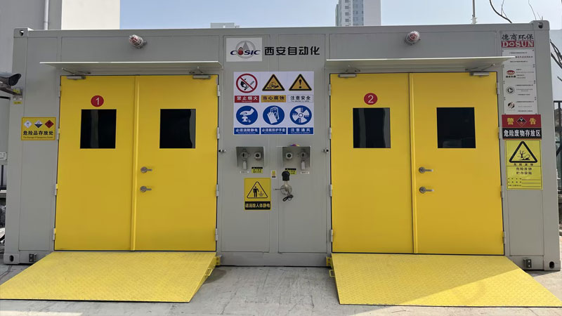 Integrated Hazardous Waste and Hazardous Chemicals Storage Cabinet